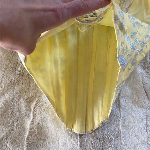 YLLW THE LABEL ANDIE LINEN CORSET TOP IN BUTTER TOILE FLORAL - Picture 11 of 12